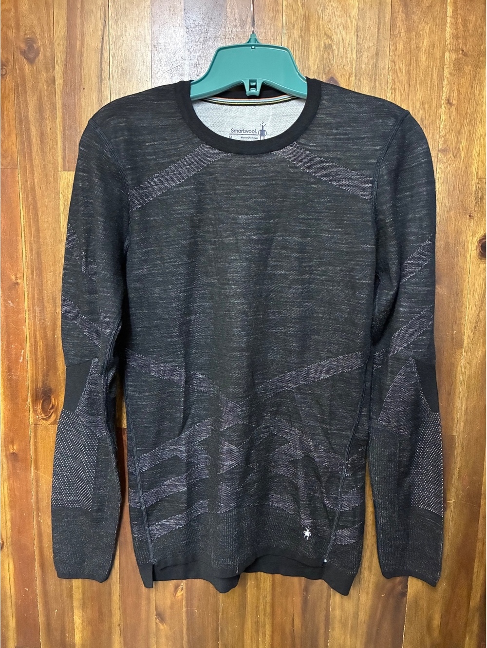Smartwool Intraknit 200 Merino Wool Black Base Layer Top Women’s M Athletic
